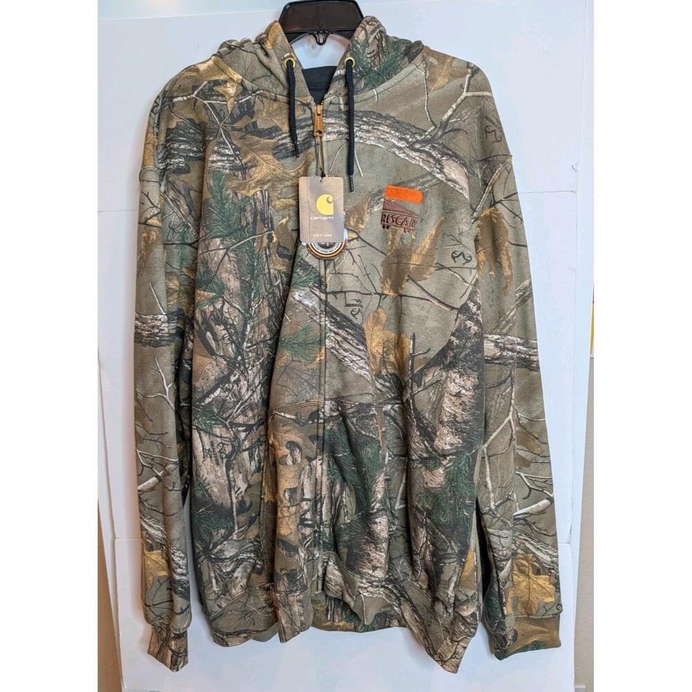Carhartt K289 Midweight Realtree Xtra Camo Full Zip Hoodie XL NWT Embroidered
